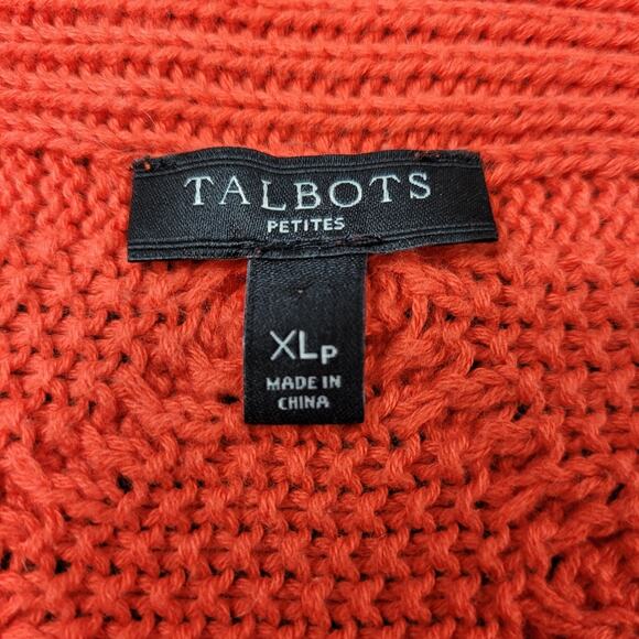 Talbots Petites Coral Nautical Anchor Tunic Sweater size XLP Petite - Picture 6 of 11